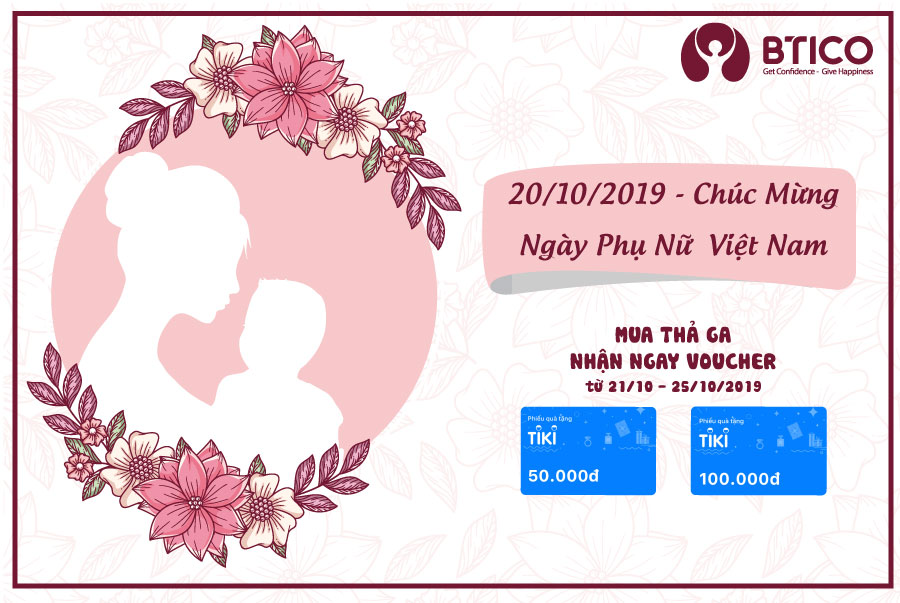 Hình banner khuyến mãi nhân dịp ngày phụ nữ Việt Nam 2019